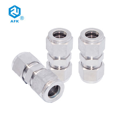 1/2" Ferrule Forged Hexagon Straight Pipe Fittings AFK Stainless Steel 3000PSI
