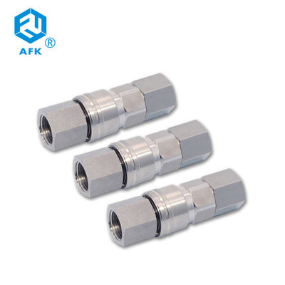 33.0mm Length SUS316 Hexagon High Pressure Connector 1/4" 3/4" Forged