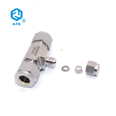 316 Stainless Steel Tube Fittings Ferrule Reducing Branch Tube T Connector