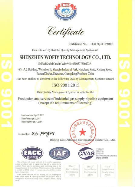 China Shenzhen Wofly Technology Co., Ltd. certification