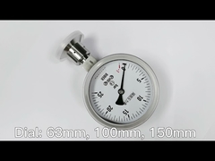Sanitary Manometer Gas Pressure Gauge , Diaphragm Type Gas Grill Pressure Gauge