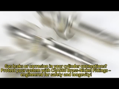 1/4in CGA580 Cylinder Connectors with Male Connection and Nickel Plated Brass